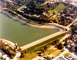 Silver Lake Reservoir, old DWP photo January 1974