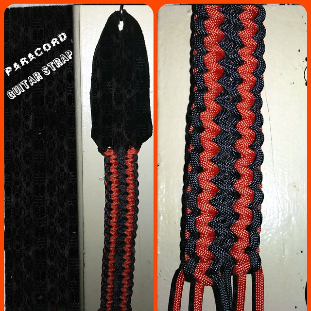 Making a double cobra weave guitar strap for a customer. 150 feet of cord when complete. Made with military grade 550 paracord. DENVER BRONCOS colors.   #550cord  #parachutecord  #paracordlove  #paracordstraps  #guitarstraps #paracord #survival