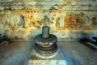 India - Tamil Nadu - Thanjavur - Brihadeshvara Temple - Shiva Linga & Mural Painting - 31