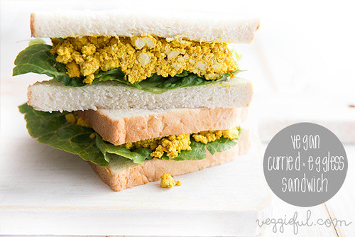 (via Veggieful: Vegan Curried Eggless Tofu Sandwiches Recipe) (Source) VeganFoodPornPictures.com | Vegan Cookbooks On Sale! Like Us On Facebook | Follow Us On Twitter