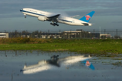 China Southern cargo taking off on a wet morning • <a style="font-size:0.8em;" href="http://www.flickr.com/photos/125767964@N08/15882620595/" target="_blank">View on Flickr</a>