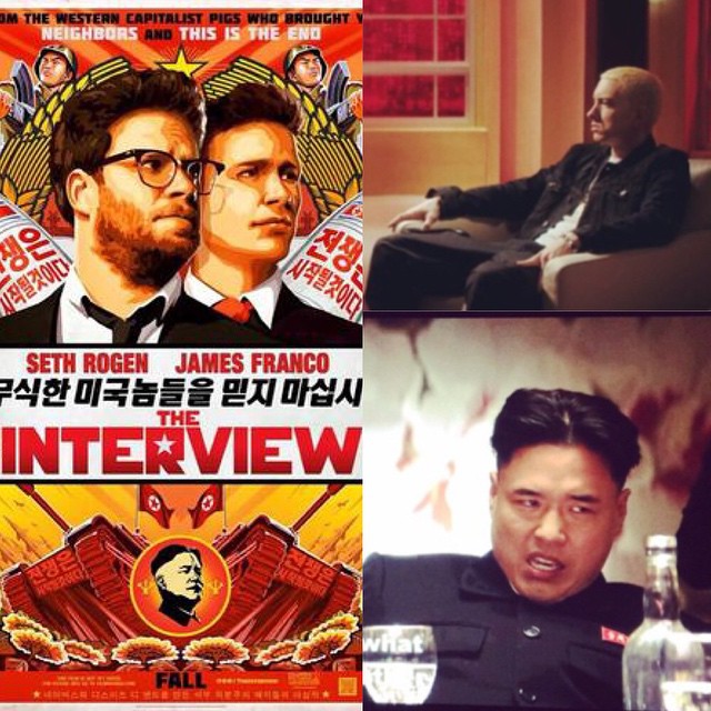 Watching #TheInterview on #ChristmasDay , well because this is AMERICA!! 😏😂 Haha Apparently they interview @eminem & hes GAY!! Lmaooo #interview #eminemIsGay #haha#KimJongUn