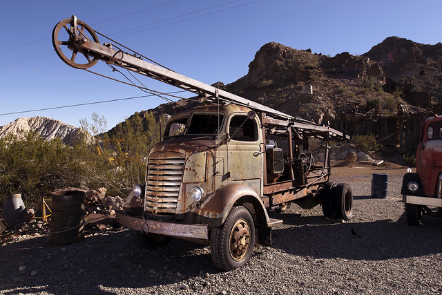 old truck town nikon desert cab nevada ghost over engine rusty canyon eldorado well rig pulling gmc coe 1947 drilling puller d800e