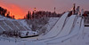 Ski Jumping Hills Salpausselkä in the evening sun