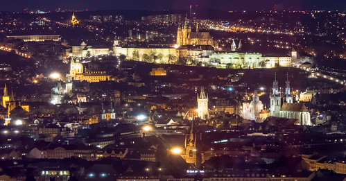 Prague castle from the television tower