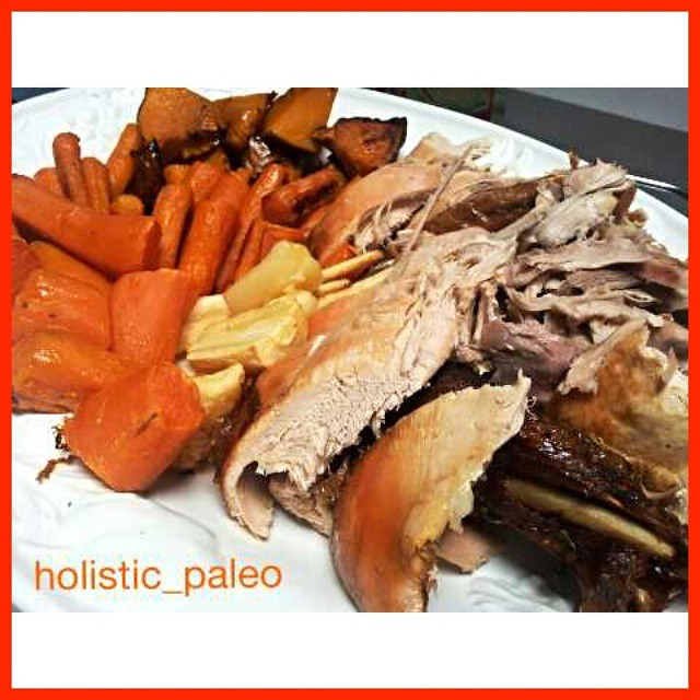 A platter of sliced roast turkey and vegetables (sweet potato, pumpkin, carrot and parsnip). #lunch #christmas #paleo #primal #huntergatherer #jerf #cleaneat #naturalfood #vegetables #turkey #lowcarb #goodfats #glutenfree #dairyfree #naturalfood #freshing