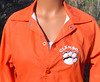 vintage clemson university tigers football nylon windbreaker jacket 70s 80s orange purple