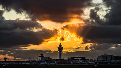 Schiphol airport during sunset • <a style="font-size:0.8em;" href="http://www.flickr.com/photos/125767964@N08/15924637569/" target="_blank">View on Flickr</a>