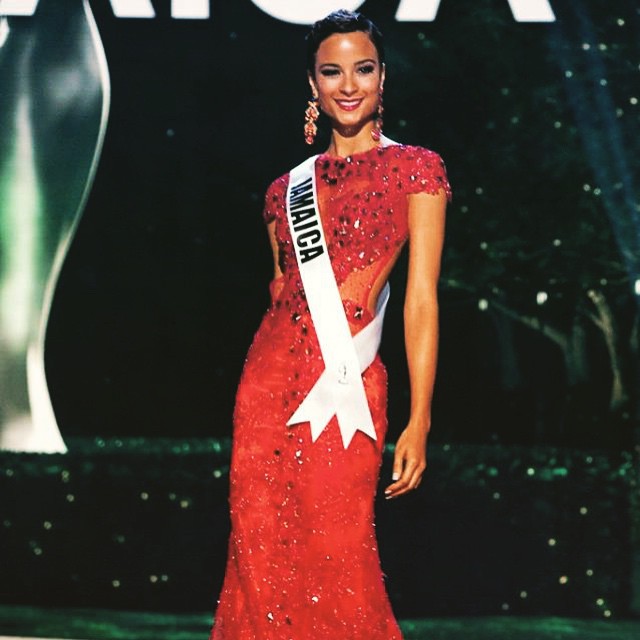 @kacifenfen is just lovely in RED as she wears her Uzuri Design Gown at the Miss Universe Preliminary Competition this week. Uzuri Designs is Jamaican company. #missuniverse #missjamaicauniverse #kacifennell  #jamaica #jamaican #outofmanyonline #outofmany