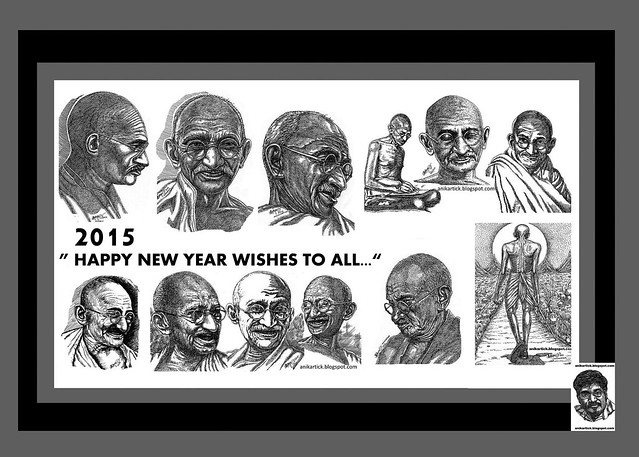 HAPPY NEW YEAR 2015  WISHES TO ALL- Artist Anikartick,Chennai, Tamil Nadu,India