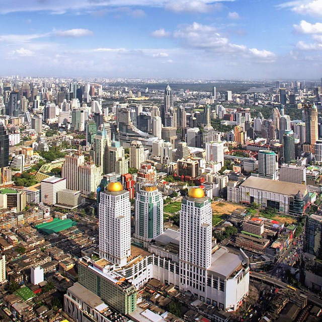 Aerial view of Bangkok from Baiyoke Sky Tower