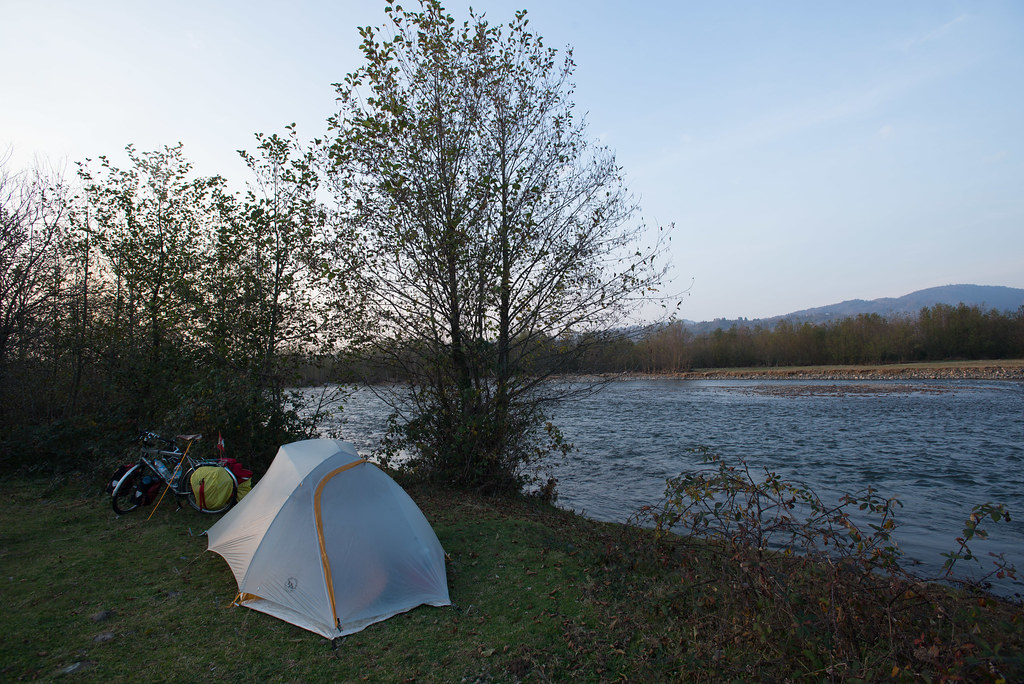 Camping by the river