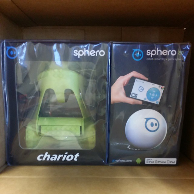 .@GoSphero guess what came in the mail today!  Im so excited to get #Sphero up and working then review them with #Ollie!  #CES2015 so fun last week at @intlCES #Robots