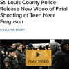 Police on Wednesday released three videos of the fatal shooting of a black teenager by a white officer at a gas station not far from Ferguson, Missouri. <-- This must be the new fantasy football for cops.