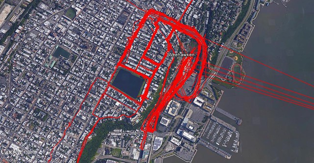 March 2015 My Tracks (Weehawken South)