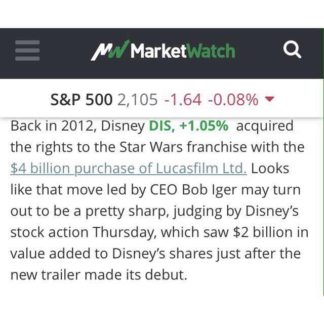 Disney shares went up $2 BILLION after the second STAR WARS: THE FORCE UNLEASHED teaser dropped. #NerdsAreTheNewBallers