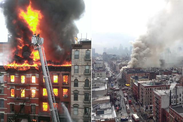 At least 12 people were injured of Building explodes in NYC