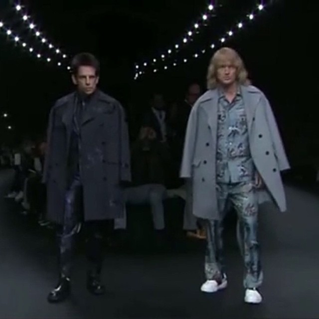 Ben and Owen!!! Holy CRAP!!! Paris Fashion Week featured two really, really, ridiculously good-looking models. Derek ZOOLANDER and nemesis-turned-friend Hansel (a.k.a. Ben Stiller and Owen Wilson) shocked the audience when they walked the runway at Valent