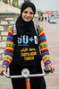 Earth Hour volunteer from Tunis at a biking day event