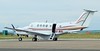 OO-ASL Beech 200 Super King Air at Wick prior to departing to Vagar to be used by the BBC during their live coverage of the total solar eclipse experienced over the Faroe Islands on the 20th March 2015