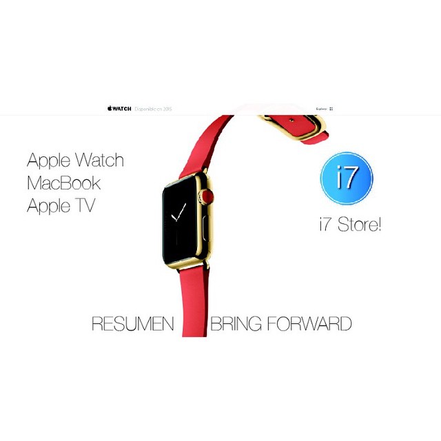 Nuevo video del evento de #Apple #BringForward de esta tarde :) #AppleWatch #AppleTV #Macbook y mas en #i7Store! http://youtu.be/XysrOfrz_0g