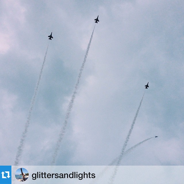 #Repost @glittersandlights・・・Missing man formation, where one Black Knight breaks off and heads off to the west, signifying Mr Lees final flight in the direction of the setting sun.//Witnessed and took this during their rehearsals Yesterday when I was