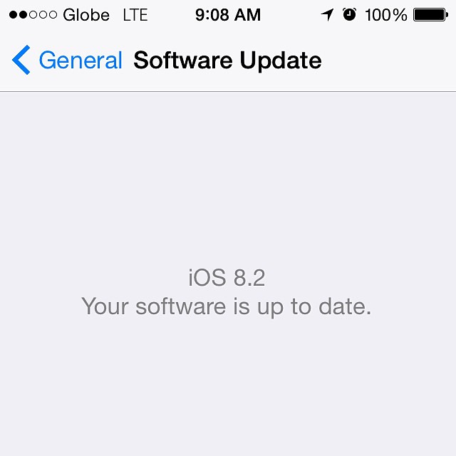 iOS 8.2. Nothing major major. #iOS #iOS82 #iOS8point2 #applewatch