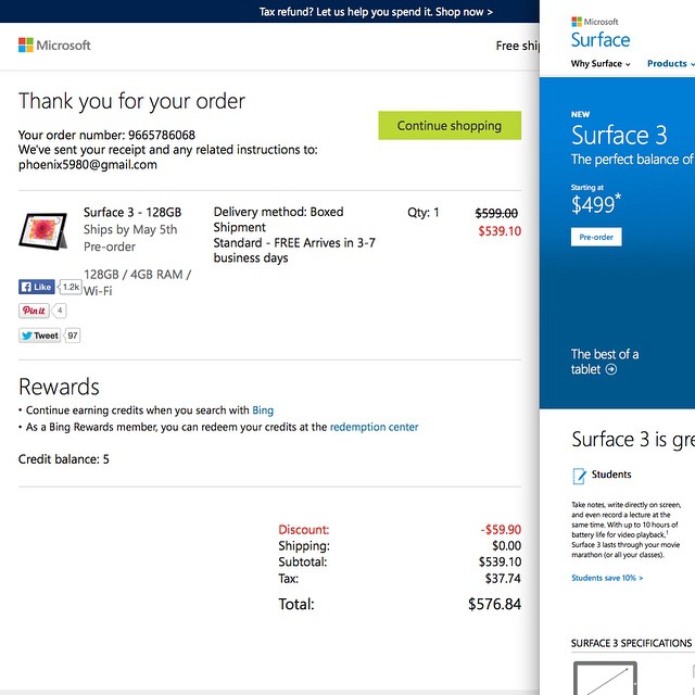 Surface 3 #Microsoft #Surface3 (╯°Д°)╯（ ┻━┻去死！要五月份发