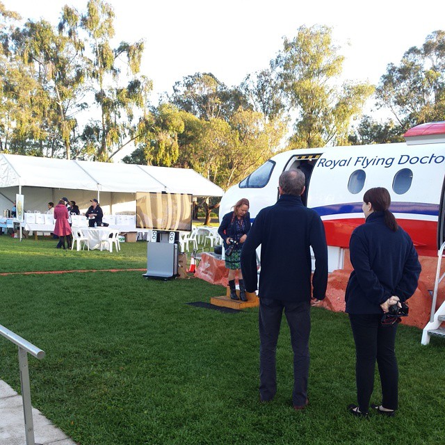 At the CWA tent at Parliament house for the plane in a paddock event to welcome RFDS to Canberra.