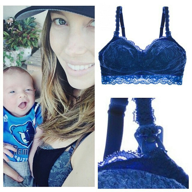 You asked, and we found her style  @shopcosabellaeu  -  New mom style with Cosabellas Mommie bra and JESSICA BIEL. #Newmom #jessicabiel #maternity #stylethebump #silastimberlake