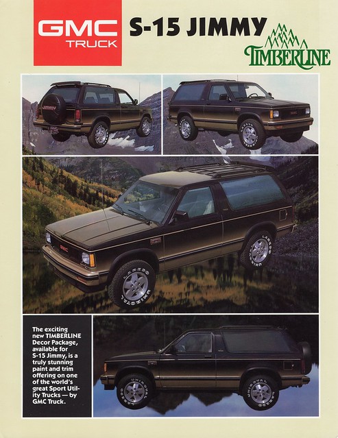 jimmy 1988 decor brochure package gmc timberline s15