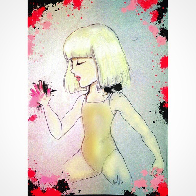 You gonna swing from the chandelier, you gonna live like tomorrow doesny exist. #Chandelier #Ink #Sia #Anime #InkDrops #MaddieZiegler #Dancer #Music #Artbook #Artwork #Madness #Shadows #Draw