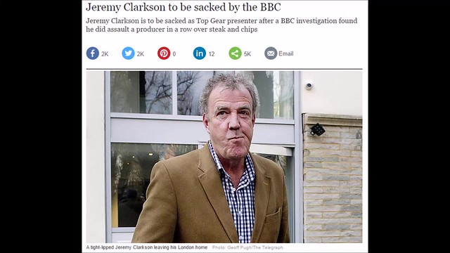 Jeremy Clarkson is officially fired from Top Gear