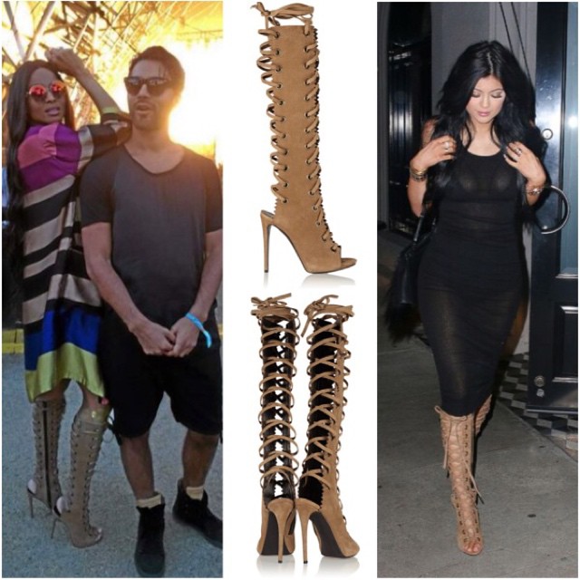 Ballerific Foot Werk: Ciara vs. KYLIE JENNER Wearing Giuseppe Zanotti Textured Suede Knee Boots -posted by @peachkyss Happy Monday! Todays Ballerific Foot Werk is none other than Giuseppe Zanotti Textured Suede Knee Boots. Over the weekend, Ciara was spo