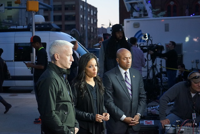CNN Anderson Cooper at Baltimore City Hall