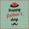 Retro Fathers Day Card Template Free Vector