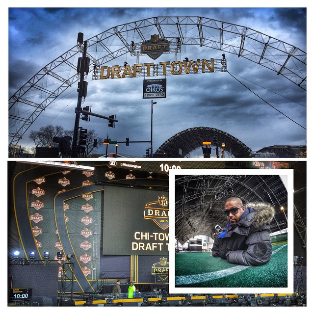 NFL draft comes to Chicago this weekend, and we are front row. #drafttown @marcusleshock @wgnmorningnews