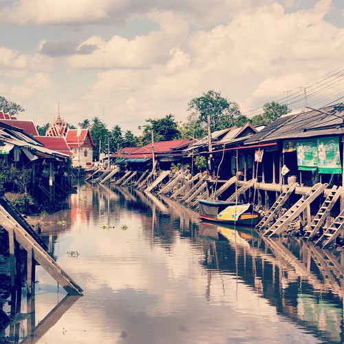    ... 2011 ...        #Travel #Old #Memories #2011 #Summer #Amphawa #Thailand # #River #Cloud #Reflection #Floating #Village ©  Jude Lee