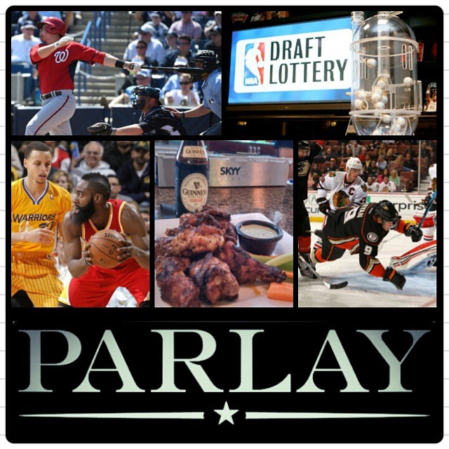 Whats in-store for tonight @ParlayDC ? Washington Nationals vs NY Yankees at 7:05 pm NBA DRAFT LOTTERY at 8:30 pm Houston Rockets vs Golden State Warriors at 9 pm Chicago Blackhawks vs Anheim Ducks at 9 pm #Food and #Drinks ALL NIGHT #washingtonnationals