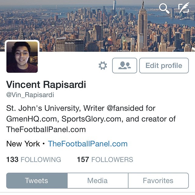 Follow me on Twitter for a blitz of draft content @Vin_Rapisardi..I follow back! #NFL #NFLDraft #Twitter #Follow #Football #JameisWinston #MarcusMariota #TheFootballPanel