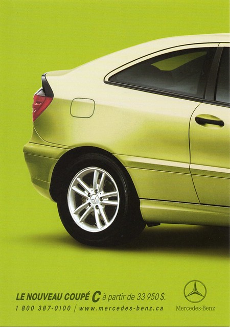 2001 mercedes benz postcard coupe cclass