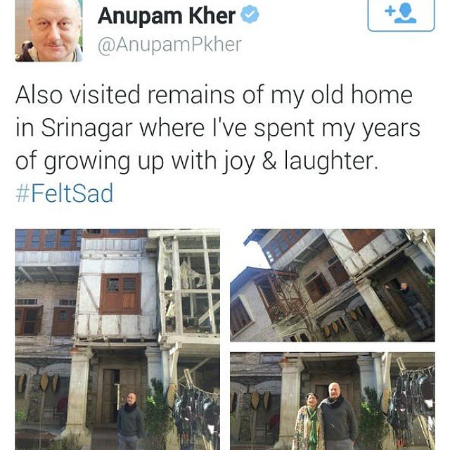 #AnupamKher on#Ndtv you once claimed your #house was burnt by #Millitants your own lies #Exposed now.