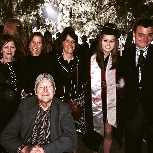 Graduated @chapmanu last night - pics with the fam were mandatory. 🎓 So happy they came out to watch me graduate!