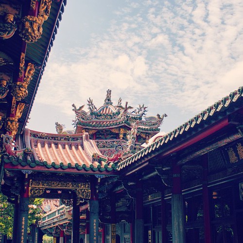     ... 2010      #Travel #Taipei #Taiwan #2010 #Memories #Old #Temple #Roof #Column #Pattern ©  Jude Lee