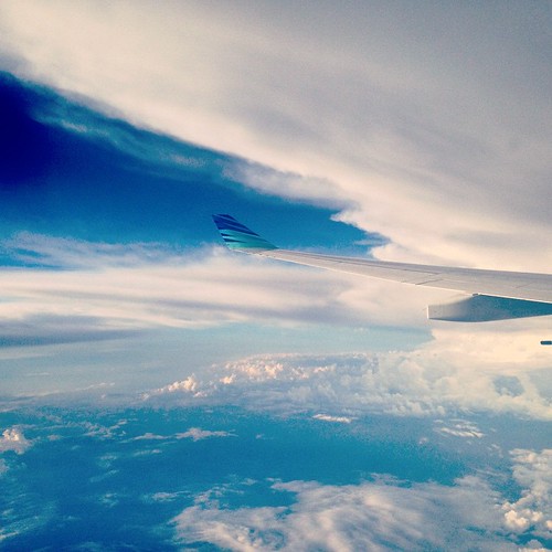         ...     #Travel #Indonesia #Airplane #Wing #Cloud #Blue #Sky ©  Jude Lee