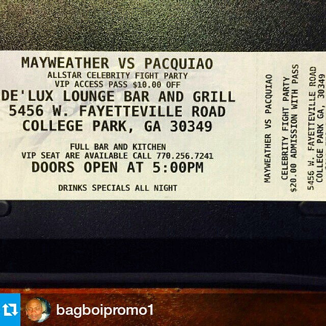 #Repost @bagboipromo1 ・・・ WE ARE GIVING AWAY 100 FIGHT TICKETS  TONIGHT - TONIGHT - TONIGHT!!! MAYWEATHER & PACQUIAO FIGHT TICKETS - WILL BE GIVEN TO THE 1ST 100 SEXIEST PEOPLE TO COME OUT & PARTY WITH US TONIGHT!! COME & FEEL THE VIBE OF THE SEXIEST,