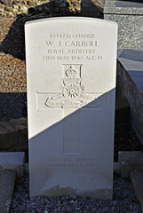 W.J. Carroll, Royal Artillery, 1940, War Grave, Peuplingues