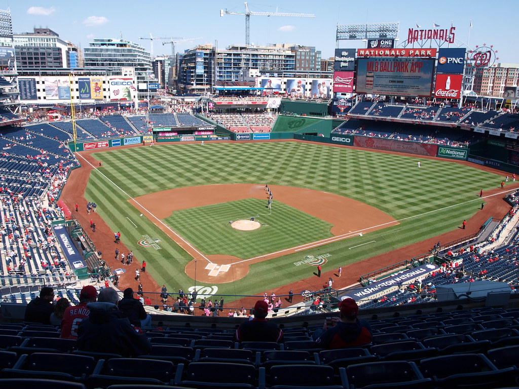 : Grounds crew getting ready for game 2 with Phillies, 4/3/2019