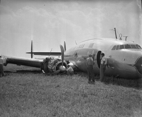 Eastern Air Liner crash landing, Curles Neck Farm   July 21, 1951 ©  Robert Sullivan