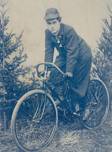 The Bicycle Girl (sheet music cover detail, 1895) ©  Michael Neubert